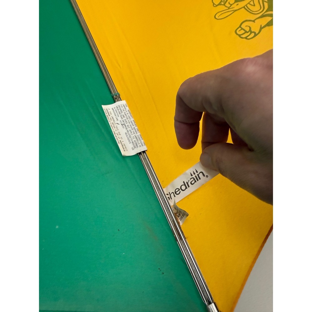 Vintage Oregon Ducks Shedrain Umbrella Green Yellow Donald‎ Duck Logo Golf Size - Picture 4 of 8